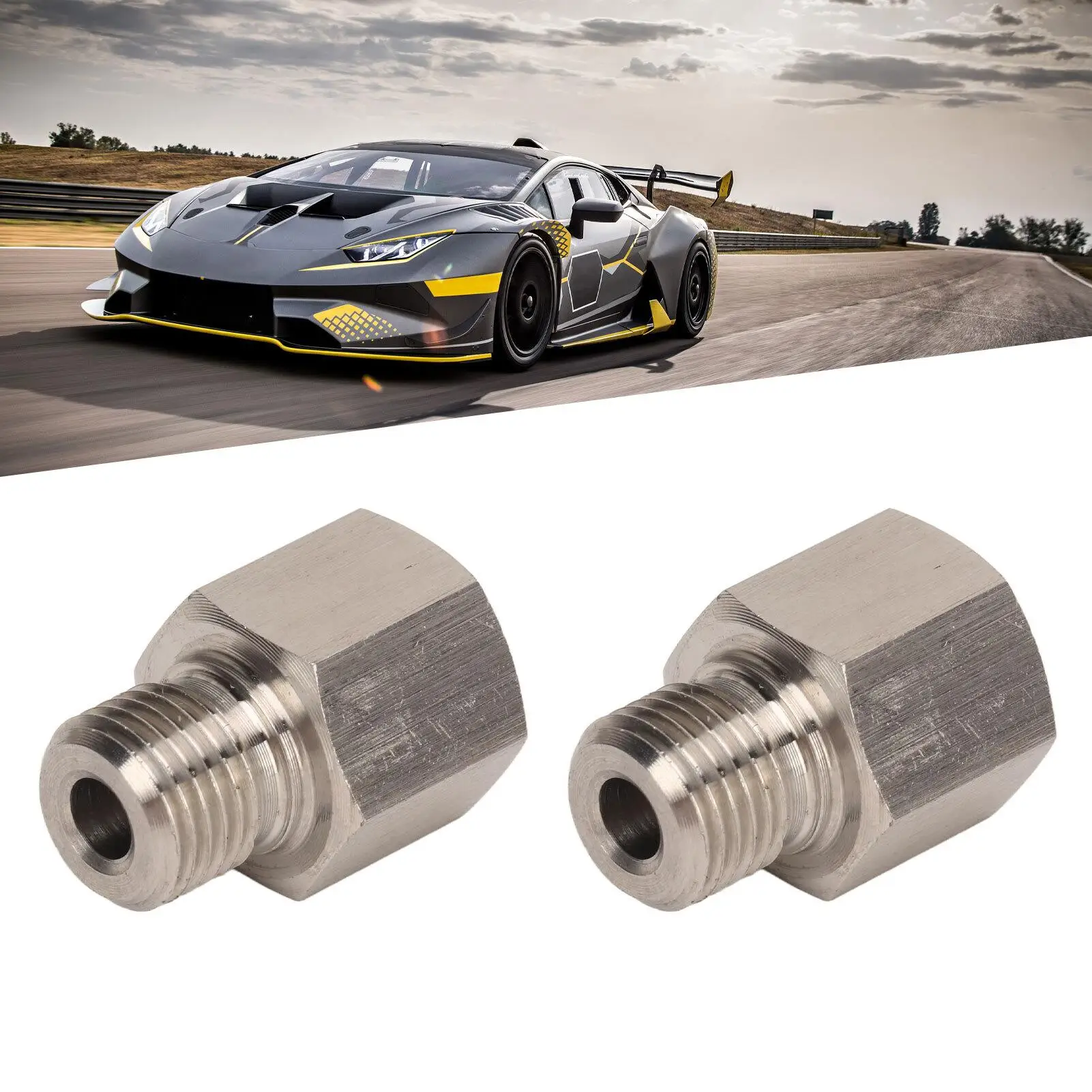 Medidor de pressão de óleo, encaixe 1/8in npt fêmea para m10 x 1.0 macho, aço inoxidável, à prova de ferrugem, adaptador de remetente para carros