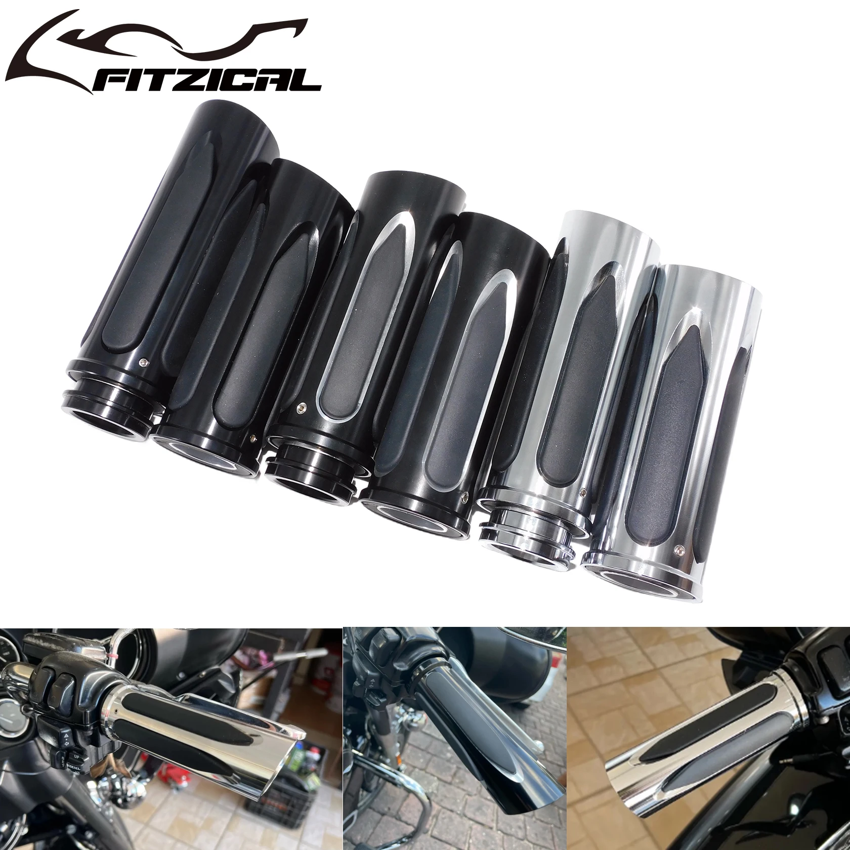 25mm Motorcycle Hand Grips 1'' CNC Electronic Throttle Handle Bar Grip For Harley Touring Road Glide Softail Deluxe Dyna Fat Boy