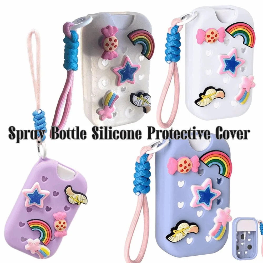 Lightweight Hand Sanitizer Spray Case With Charms Keyring EVA Case Shockproof 30ml Hand Sanitizer Holder for Touchland 30ml