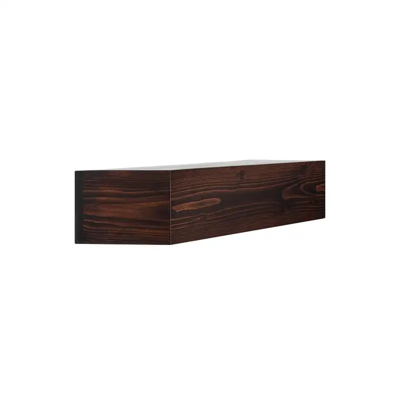 

Fireplace Mantel, 60" x 8" x 6", 50 lbs Weight Capacity, Natural Wood Mantel for Over Fireplace, Wall Mounted Floating Farmhouse Shelf, Handcrafted Fireplace Mantel for Wall Decor, Rustic Brown
