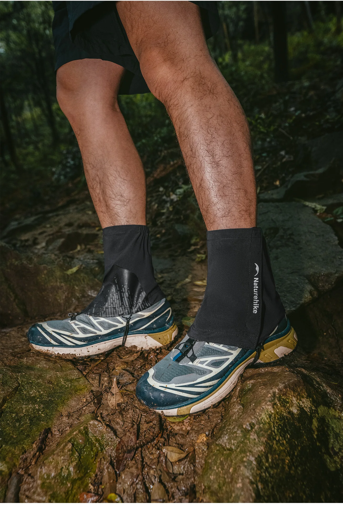 Naturehike 1 Paar Trail-Running-Gamaschen, wasserdichte Beinabdeckungen, Gamaschen für Outdoor-Klettern, Camping, Wandern, Reisen – Detail 11