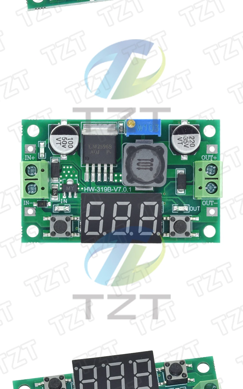 TZT LM2596 BUCK 3A DC-DC Spannung einstellbares Abwärtsmodul 4,0 ~ 40 V bis 1,25–37 V einstellbarer Regler mit LED-Voltmeter – Detail 8