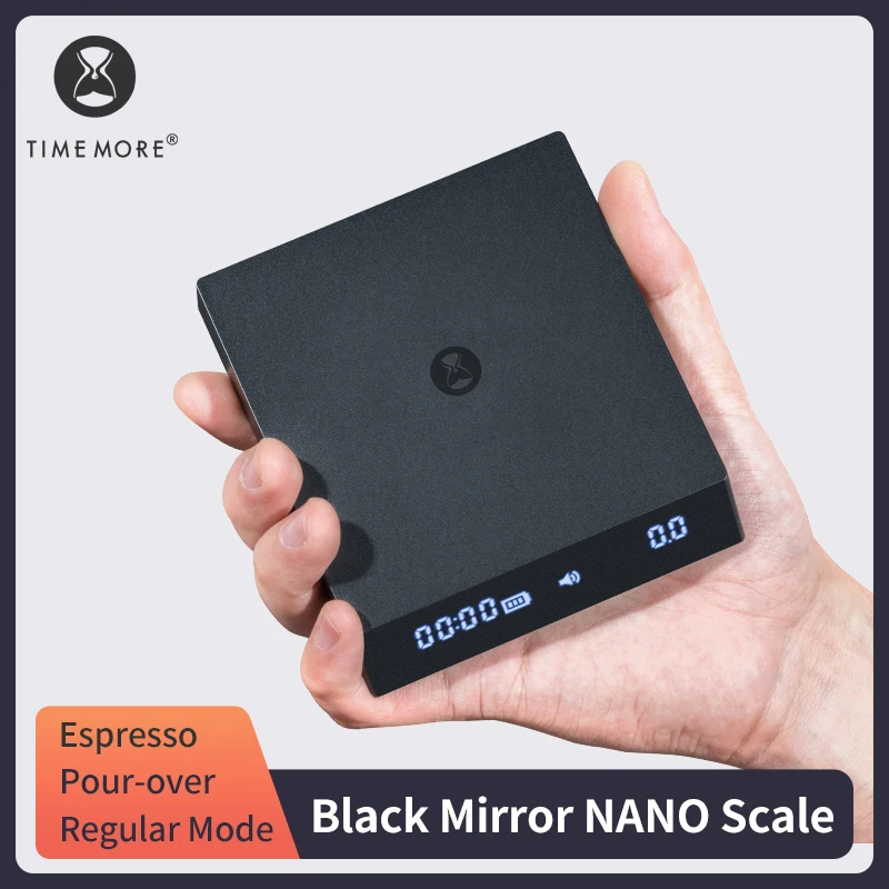 

TIMEMORE Mini Black Mirror NANO Scale Pour over Coffee Espresso Scale Electronic DIGITAL Scale 3 Modes Built-in Auto Timer 2kg