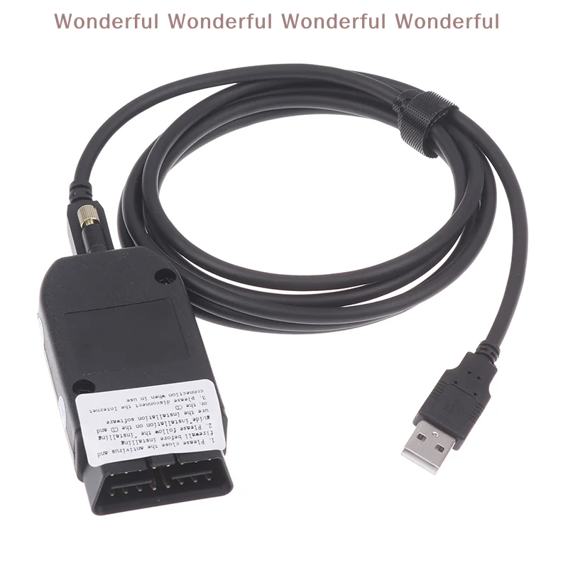 كاشف سيارات USB متعدد العلامات التجارية مع كابل HEX V2 باللغة الإنجليزية وواجهة VCDS 24.7 ATMEGA162 5054 #6