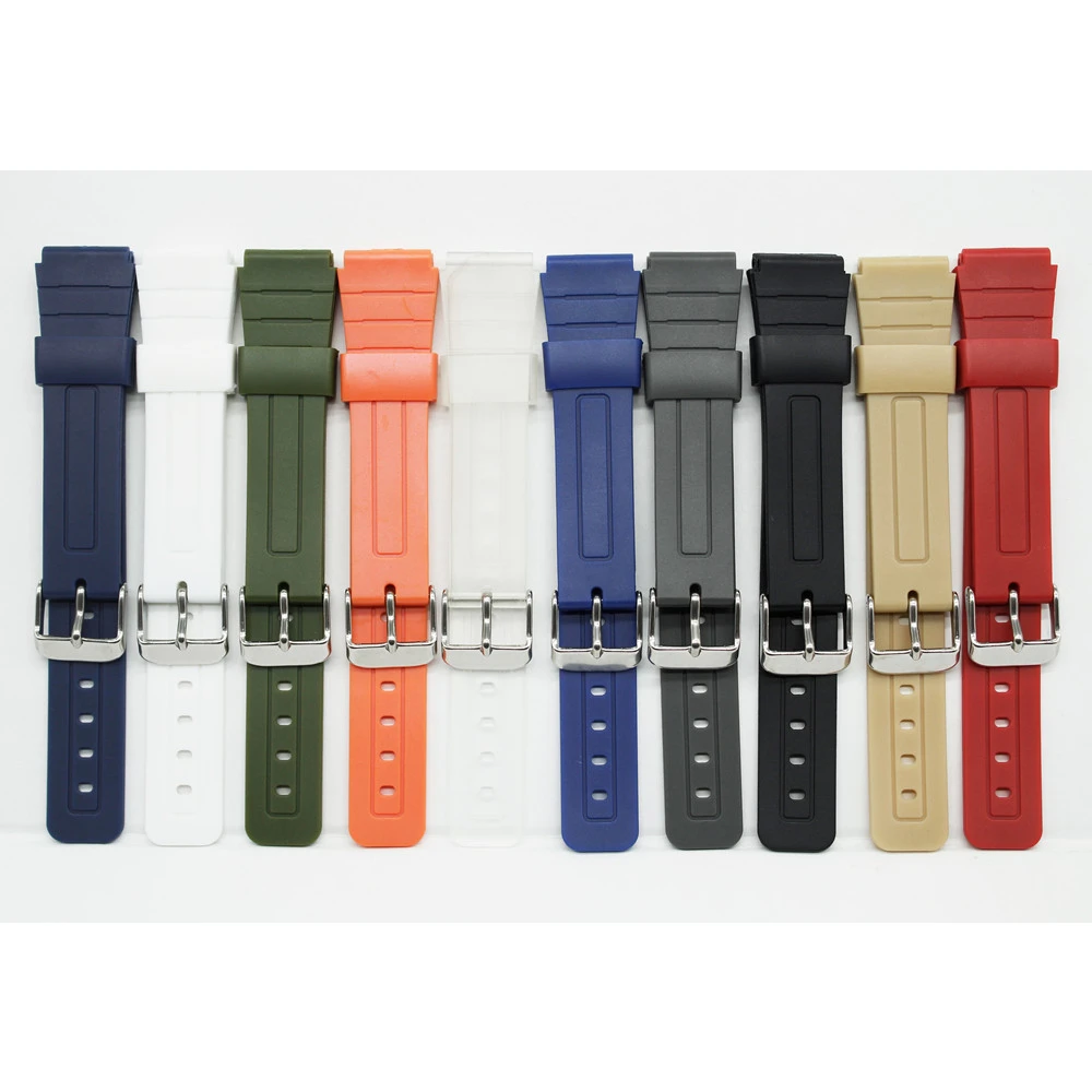 Watchband For F91W F84 F105 F108 A158 A168 AE1200 AE1300 Strap Wrist Premium TPU Watch band accessories Comes with pin tool