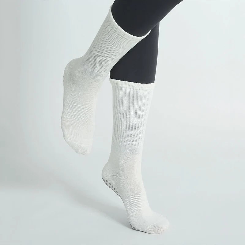 Professional Women Yoga Socks Cotton Mid-tube Non-slip Silicone Indoor Fitness Socks Floor Socks Dance Pilates Sports Socks image 4