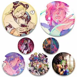 Anime Jojo's Bizarre Adventure Brooch Pins JOLYNE CUJOH FF Kujo Jotaro Cosplay Badges DIY Clothes Backpack Decoration Enamel Pin