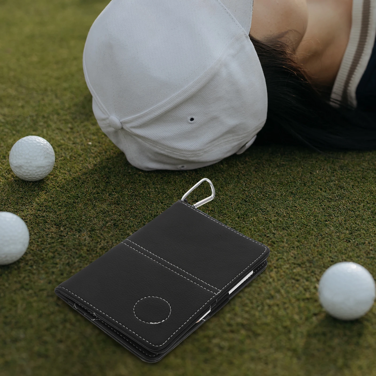 

1pc Golf Scorebook Cover Premium PU Protective Sleeve Sweat Dust Scratch Resistant Pocket Size Compatible with Most Golf