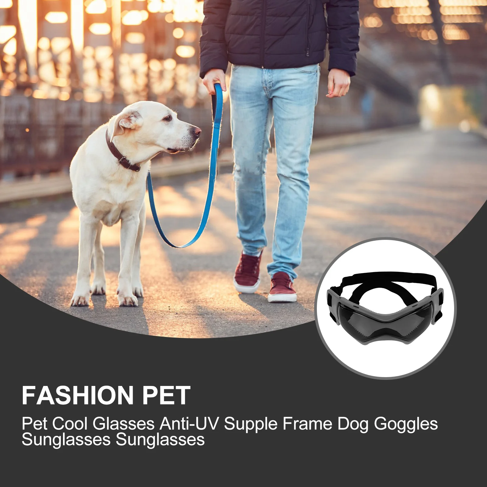 

Uv Protection Dog Sunglasses Adjustable Waterproof Pet Goggles For Dogs Outdoor Photo Prop Cool Puppy Accessories
