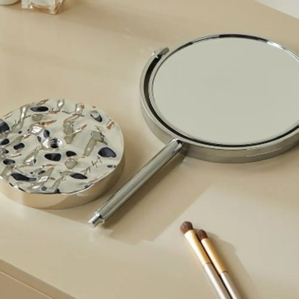 Nordic Double-Sided Vanity Mirror 360° Rotatable 1:2 Magnifying Table Cosmetic Mirror Detachable INS Desktop Stand Mirror