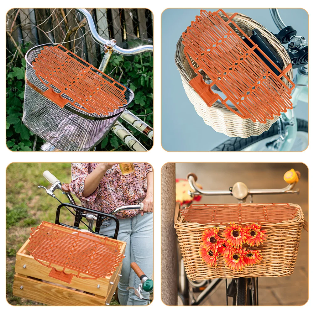 

5pcs Sturdy Bike Basket Covers Plastic Protective Lid For Front Basket Lightweight Durable Cover Easy Installation Daily Cycling