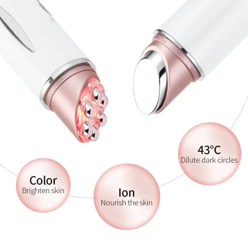 Microcurrent Electric Eye Massager Eye Skin Lift Anti Age Wrinkle EMS Vibration 45℃ Hot Massage Relax Eyes Remove Dark Circles
