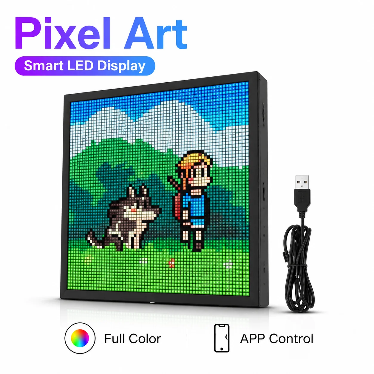 led-pixel-display-64x64-rgb-led-matrix-panel-programmable-pixel-art-display-with-bluetooth-app-control-creative-pixel-screen