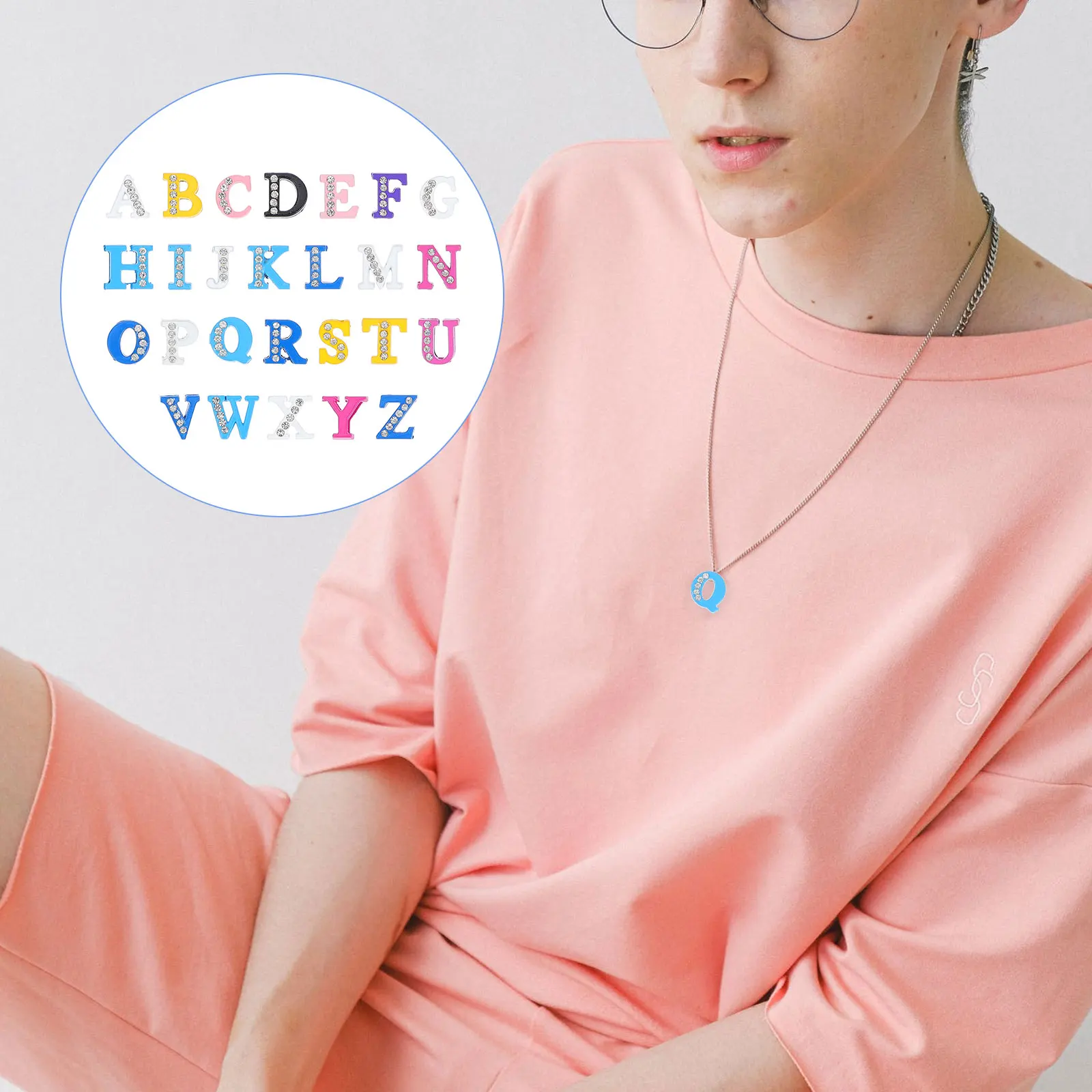 

26 Pcs Beads Alphabet Jewelry Initials Letters Family Charms Alloy Lettering Pendant Ornaments for Making