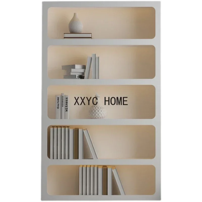 Paint Bookcase Shopping Mall Display Decoration Living Room with Lights