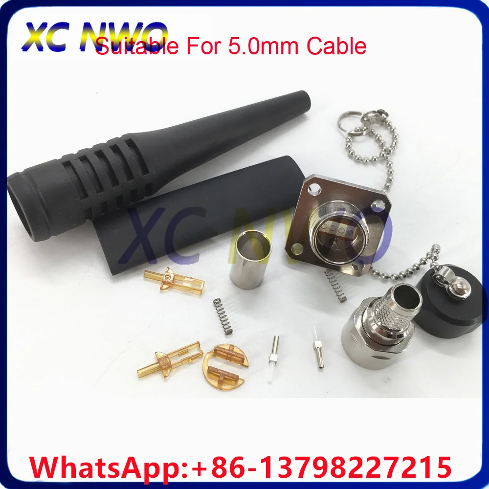 4C Male Plug / Female Socket 4Cores ODC Round Outdoor 1.25mm Ferrule Waterproof Fiber Connector For 5.0mm Cable With Sleeve