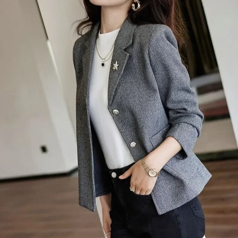 Long Sleeve 2025 New Arrivals Solid Outerwear Casual In Promotion Women\'s Blazers Korean Fashion Bring Female Coats and Jackets