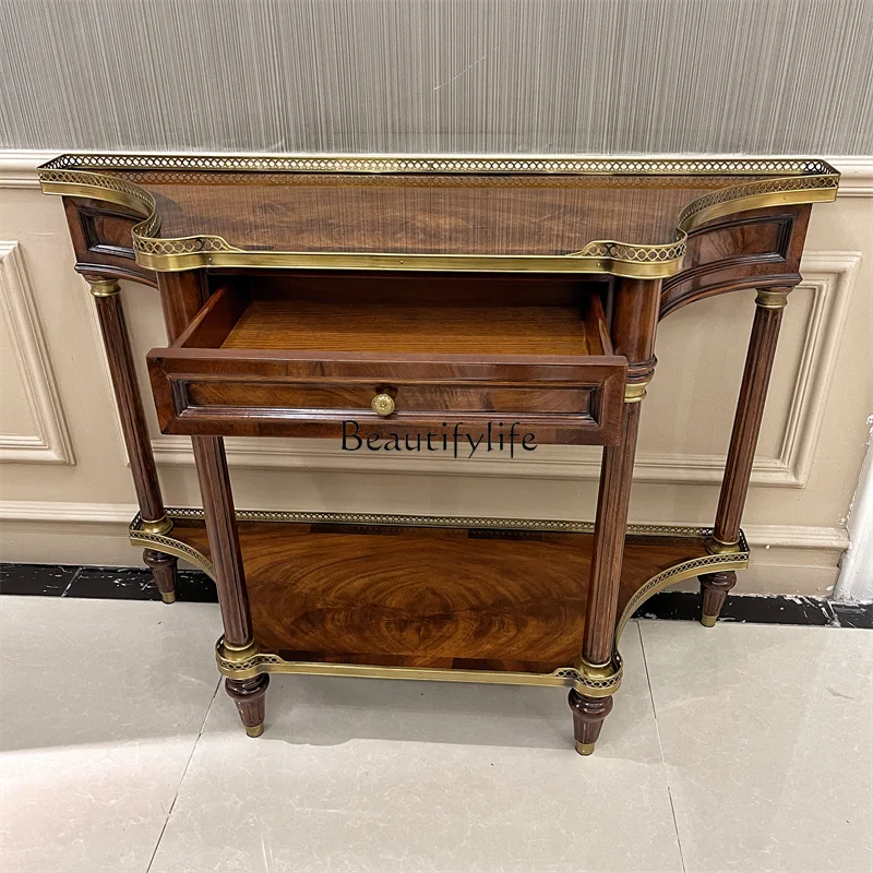 Lemari pintu masuk Rak kayu solid