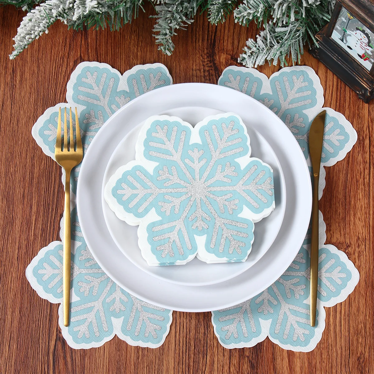 20 قطعة رجل الزنجبيل المناديل الورقية حفلة عيد الميلاد المتاح الأنسجة 2025 عيد الميلاد المنزل الجدول لوازم الديكور السنة الجديدة 2026