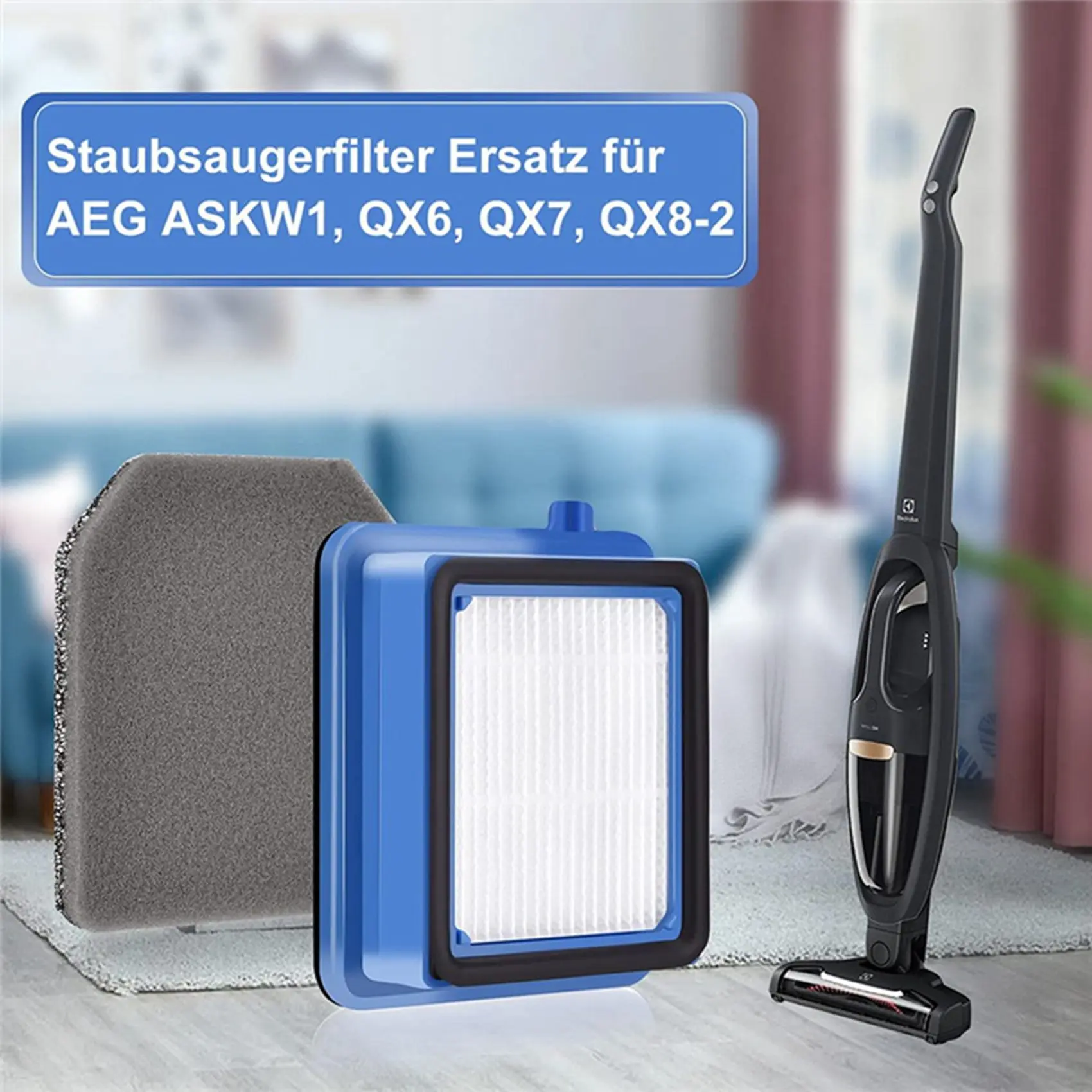 Filtro de substituição para aspirador sem fio aeg askw1, qx6, qx7, qx8-2, para aeg qx8-2-anim qx6