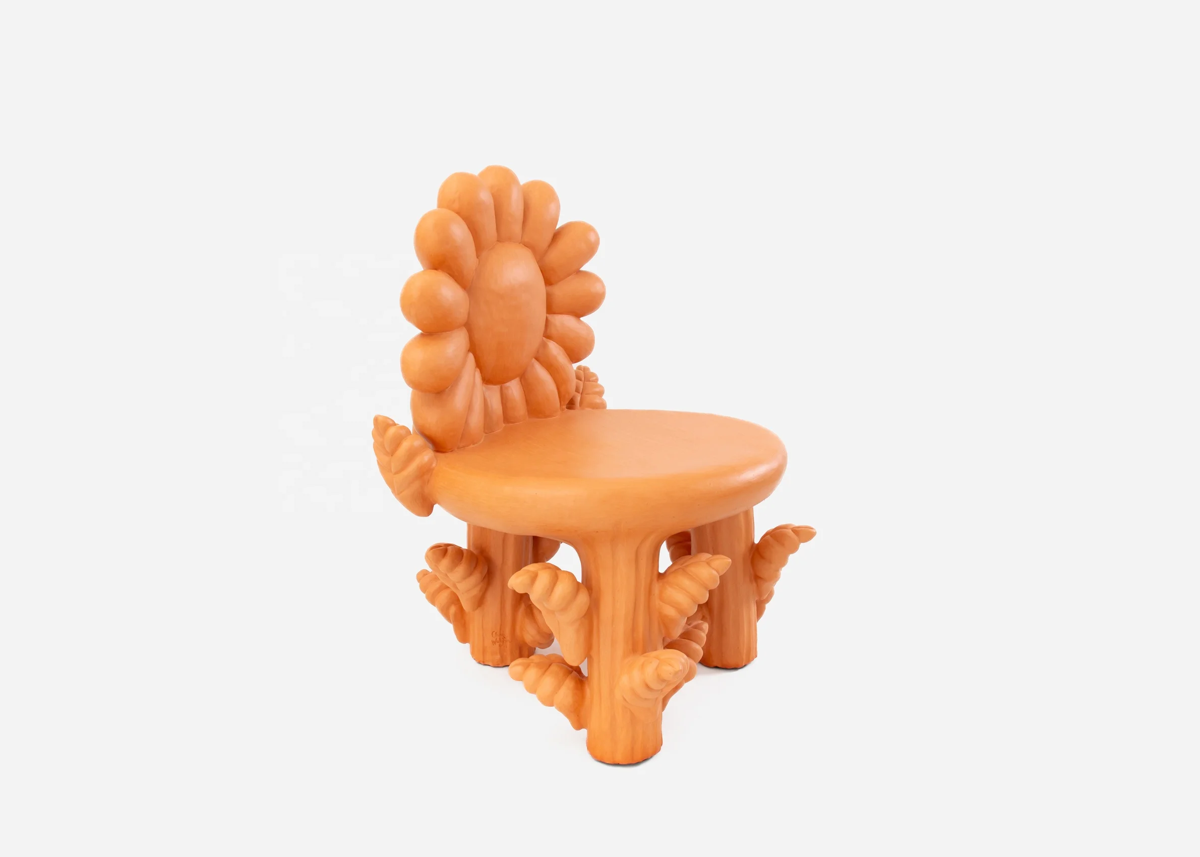 Modern Sunflower Shaped Fiberglass Chair Luxury Artistic Decor for Outdoor Commercial Spaces Adjustable Leisure Seating