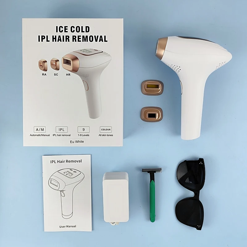 Digital display ice-cooling hair removal device - handheld IPL laser - home-use photonic strong-pulse hair removal machine