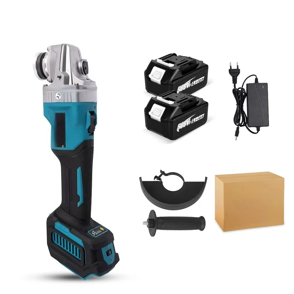 

125MM Brushless Electric Angle Grinder 6 Gear Cutting Machine Power Tool With Lithium-ion Battery For 18V Battery DIY 20V