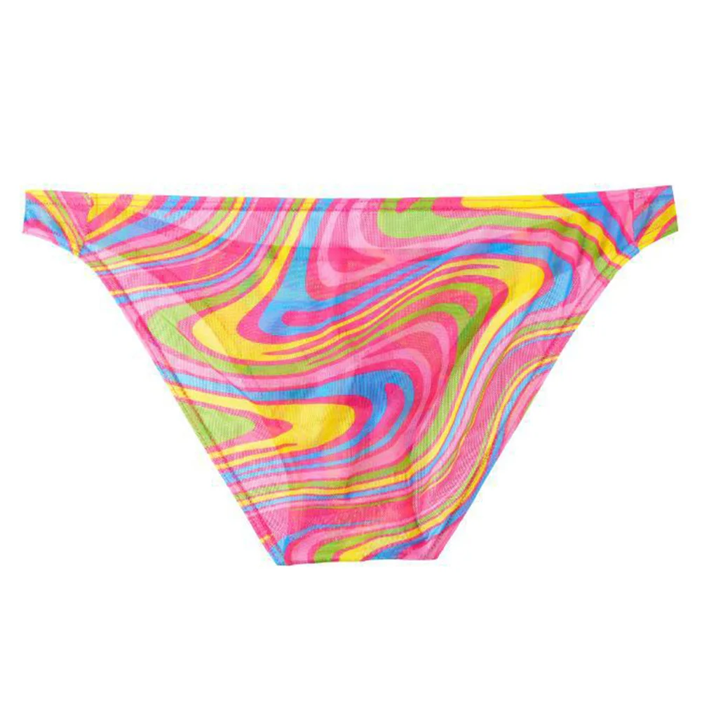 Men Print Briefs Underwear Low Rise Sexy Accessories Hot Lingerie U Convex Pouch Panties Breathable Underpants Men's Clothing