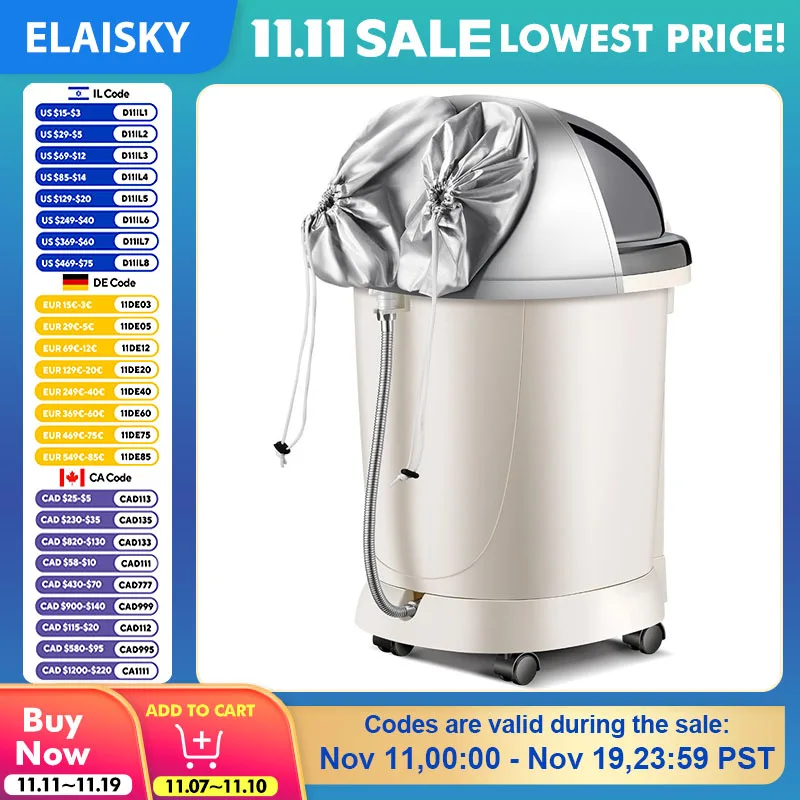 

Полностью автоматическая электрическая массажная ванночка для ног с глубоким подогревом, фумигация, наколенники, массажер для ванной, тропическая Массажная ванночка