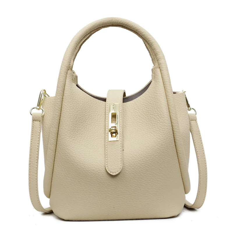 Portable small handbag for women 2025 new retro shoulder bag temperament shoulder messenger 2in1 bucket bag