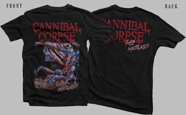 New Dtg/Dtf printed T-shirt - CANNIBAL CORPSE- Tomb of the Mutilated