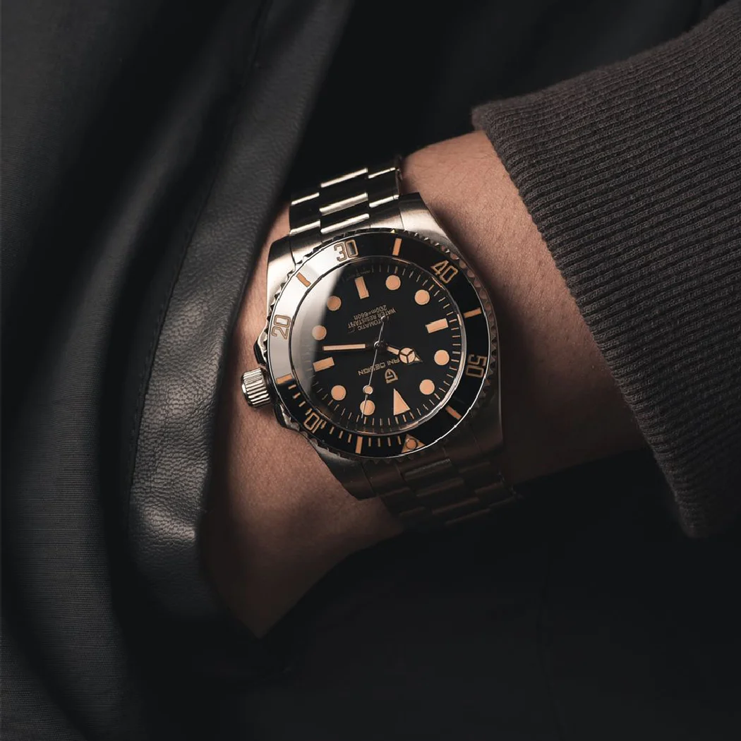 PAGANI DESIGN-Reloj de pulsera mecánico superluminoso para hombre, con bisel de cerámica, cristal de zafiro, automático, masculino