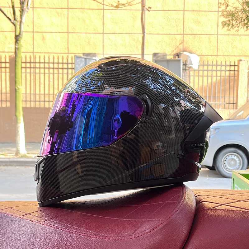 Casco de Moto para hombre y mujer, protector de cara completa, cálido, para Moto, Scooter, Invierno