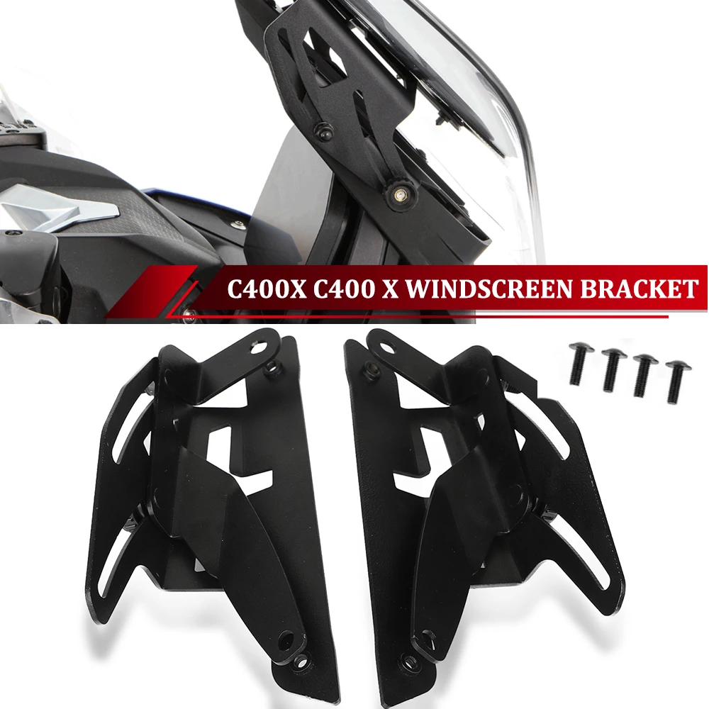 

C 400 X Windshield Support Adjustable Holder Windscreen Strengthen Bracket Kits Stand for BMW C400X C400 X Windscreen Bracket