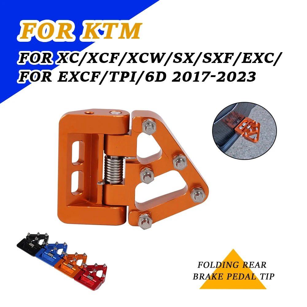 

Foldable Rear Brake Pedal Step Tip Plate For KTM XC XCF XCW SX SXF EXC EXCF TPi 125 250 300 350 450 500 2022 2023 Accessories