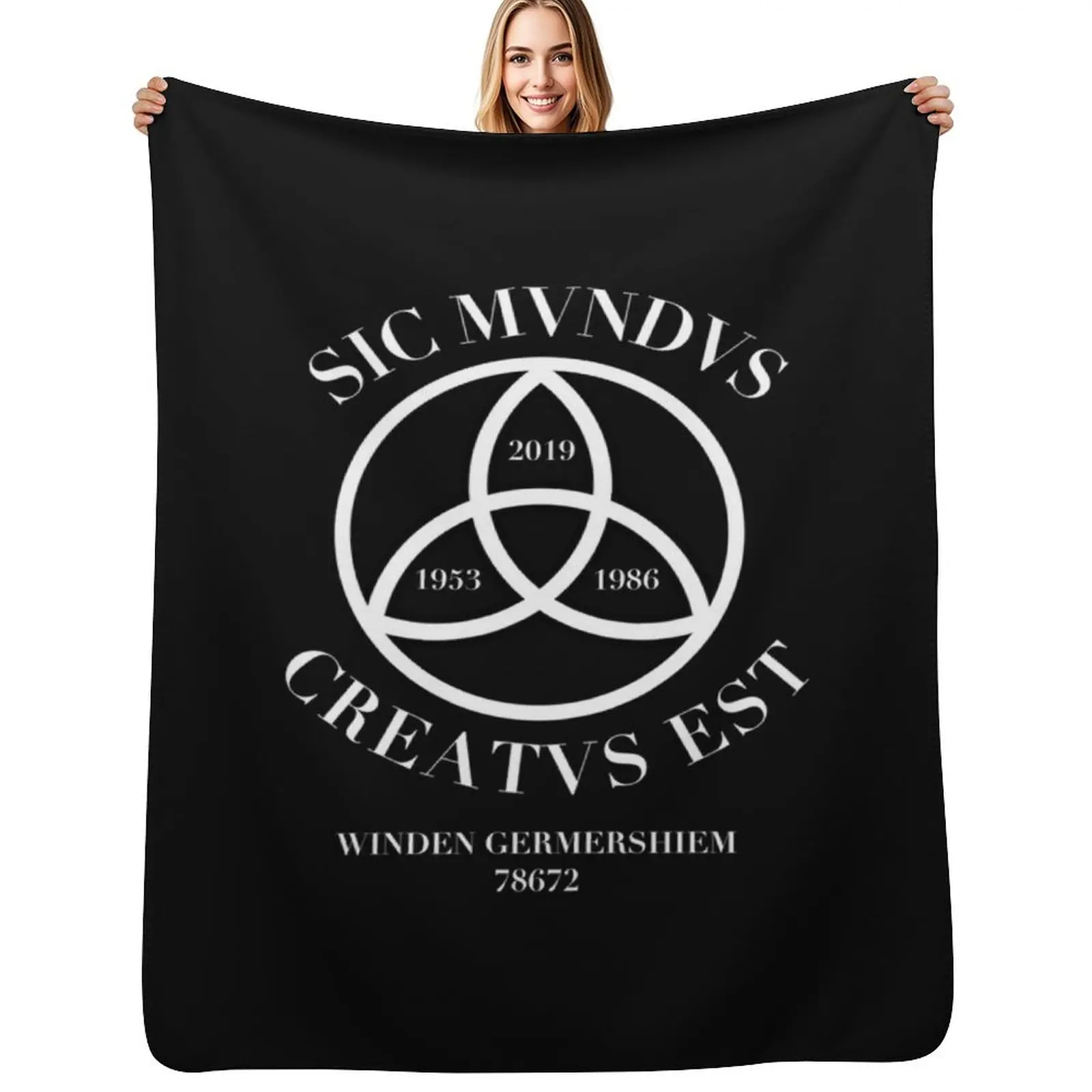 

Dark - Netflix Tv Show - Sic Mundus Creatus Est Throw Blanket Vintage Bed linens Flannel Large Blankets