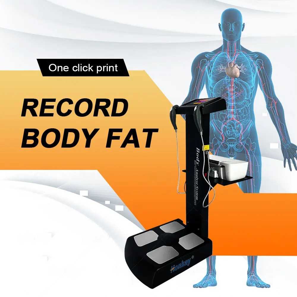 New Technology Human Full Body Analyzer Machine Professional Body Fat Measure Body Composition Analysis Equipment with Printer