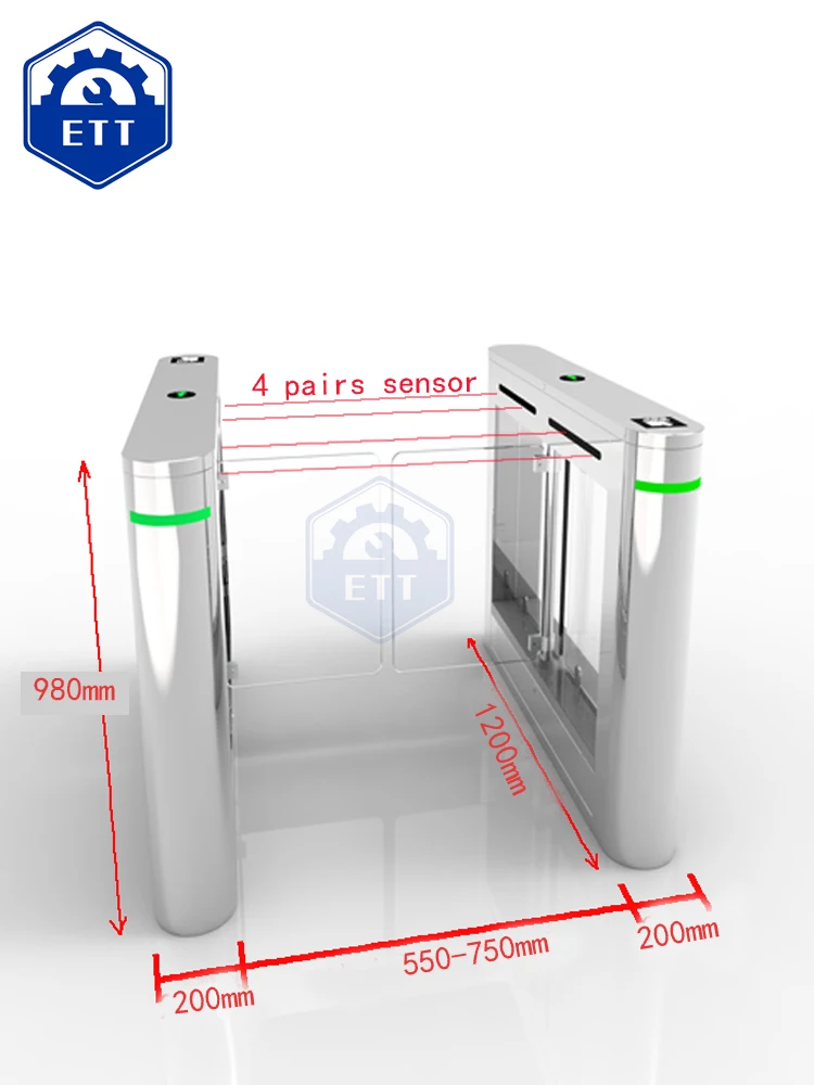 Audible alarm  Optical Swing Turnstile   Security gate Access  Control System tripod  Pedestrian turnstile gate