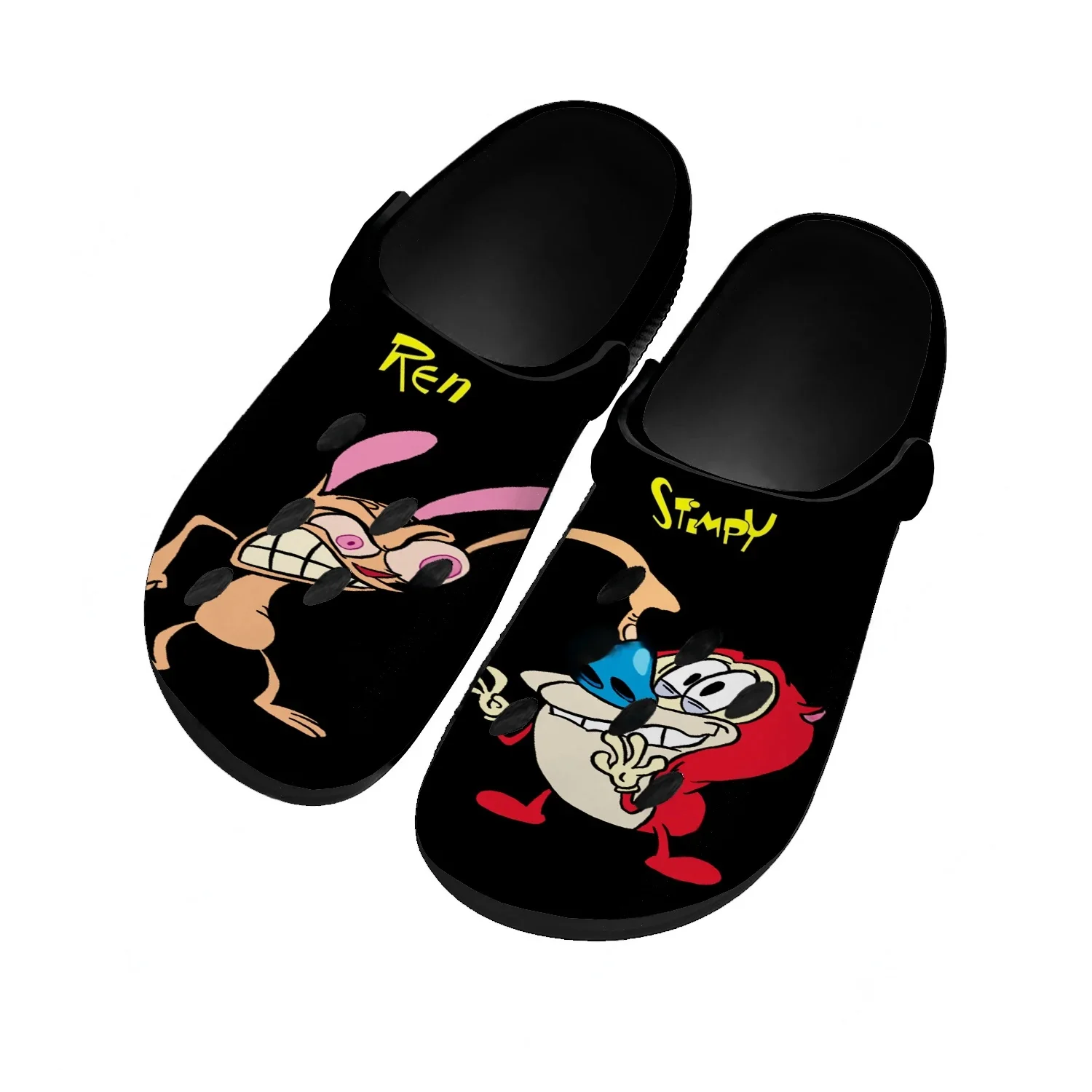 

Водные сандалии Ren And Stimpy для мужчин и женщин, нескользящие, модные, для дома и сада, с возможностью индивидуального дизайна, пляжные, дышащие, с отверстиями, тапочки