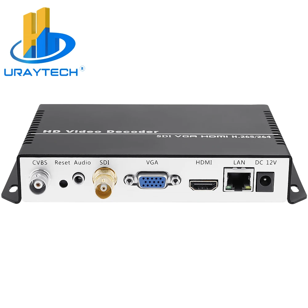 4K HD HEVC H.265 H264 IP SRT RTMP RTMPS to SDI HDMI CVBS VGA Audio Video Decoder for IP camera