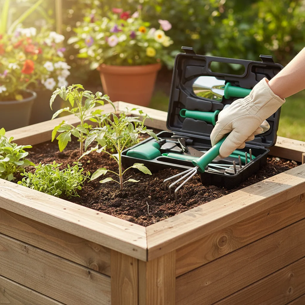 

Gardening Tool Kit 5 Pieces Set With Pruning Shears Shovel Rake Spade Sprayer For Home Planting Flower Care