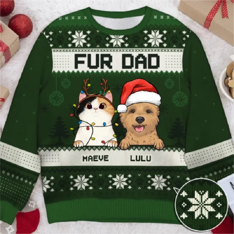 Sudadera con estampado 3D de árbol de Navidad para hombre y mujer, suéter feo de Papá Noel, Animal, ropa de calle, Harajuku, informal, manga larga,