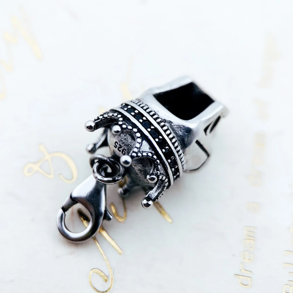 Skull King Dangle Charms,925 Sterling Sliver Europe Pendant New DIY Fashion Jewelry For Women Men