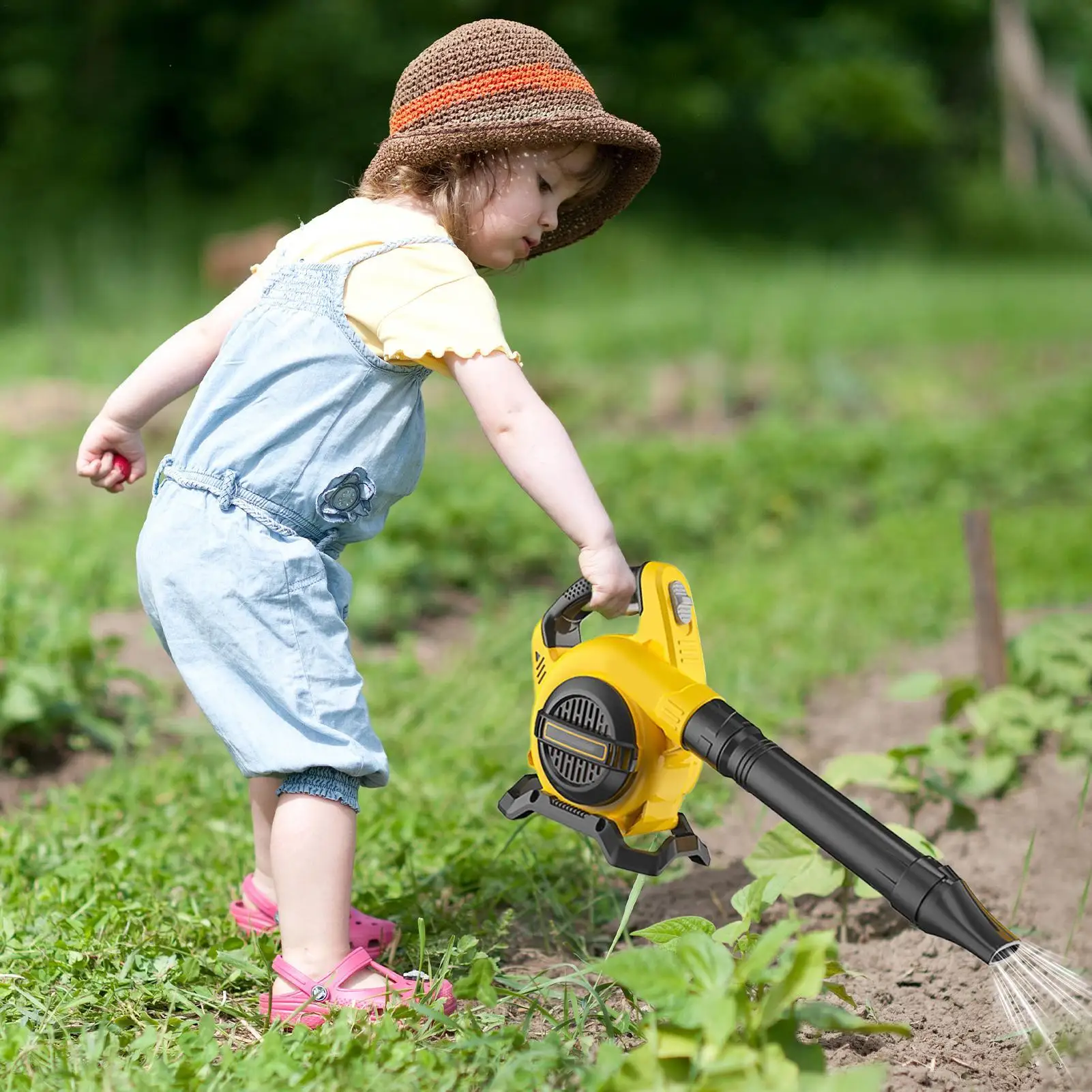 

Battery Operated Leaves Blower for Kids Cordless Air Blower Vacuum Cleaner Garden Leaf Dust Computer Collector Power Air Blower