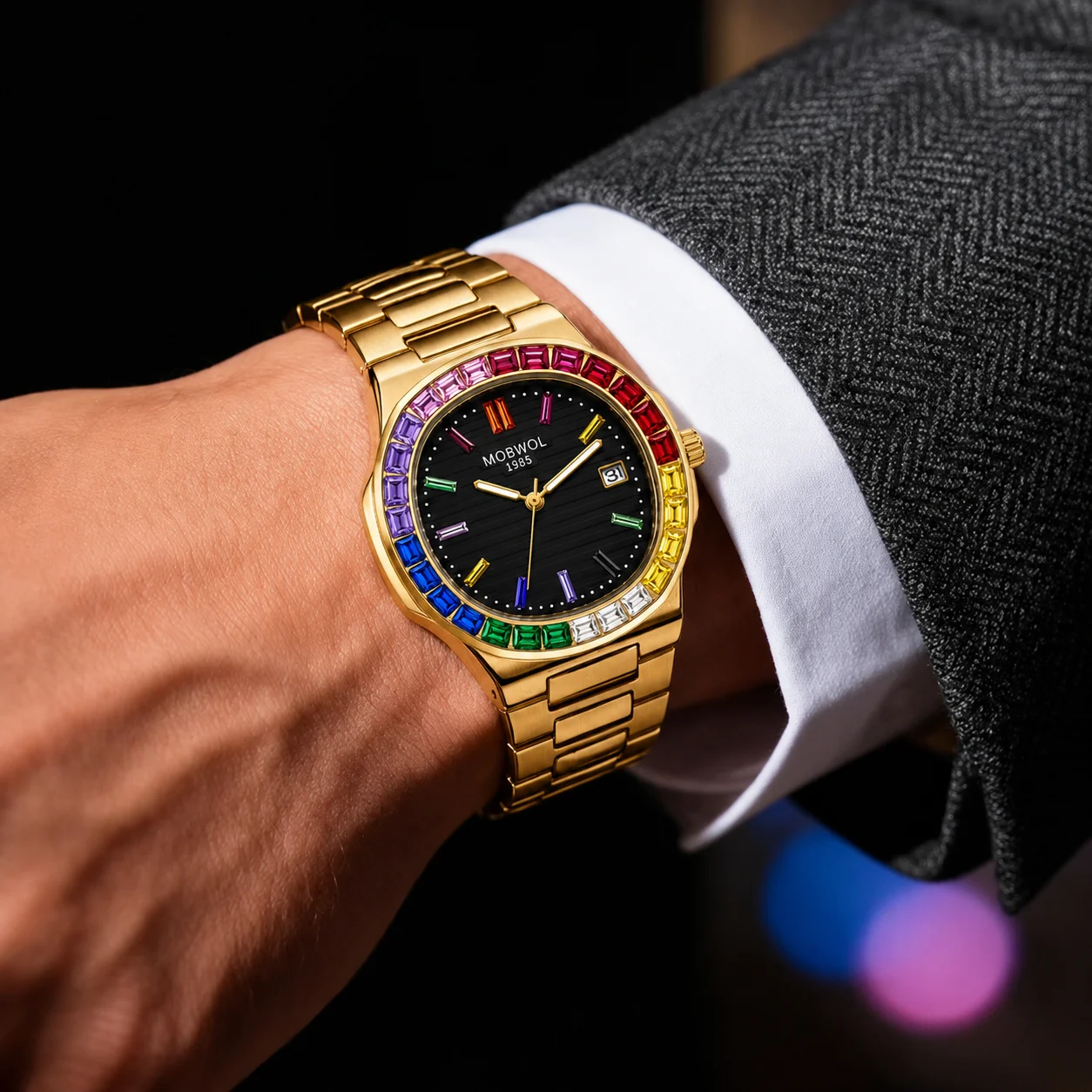 Orologio da Polso MOBWOL con Q - Smartwatch Square Watches For Men recensione e prezzo