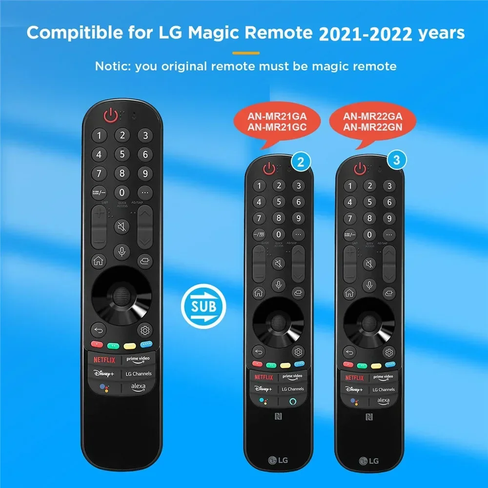 Replacement Voice Magic Remote Control for LG Smart TV 2021 2022 with Pointer Flying Mouse LED OLED UHD LCD QNED NanoCell 4K 8K