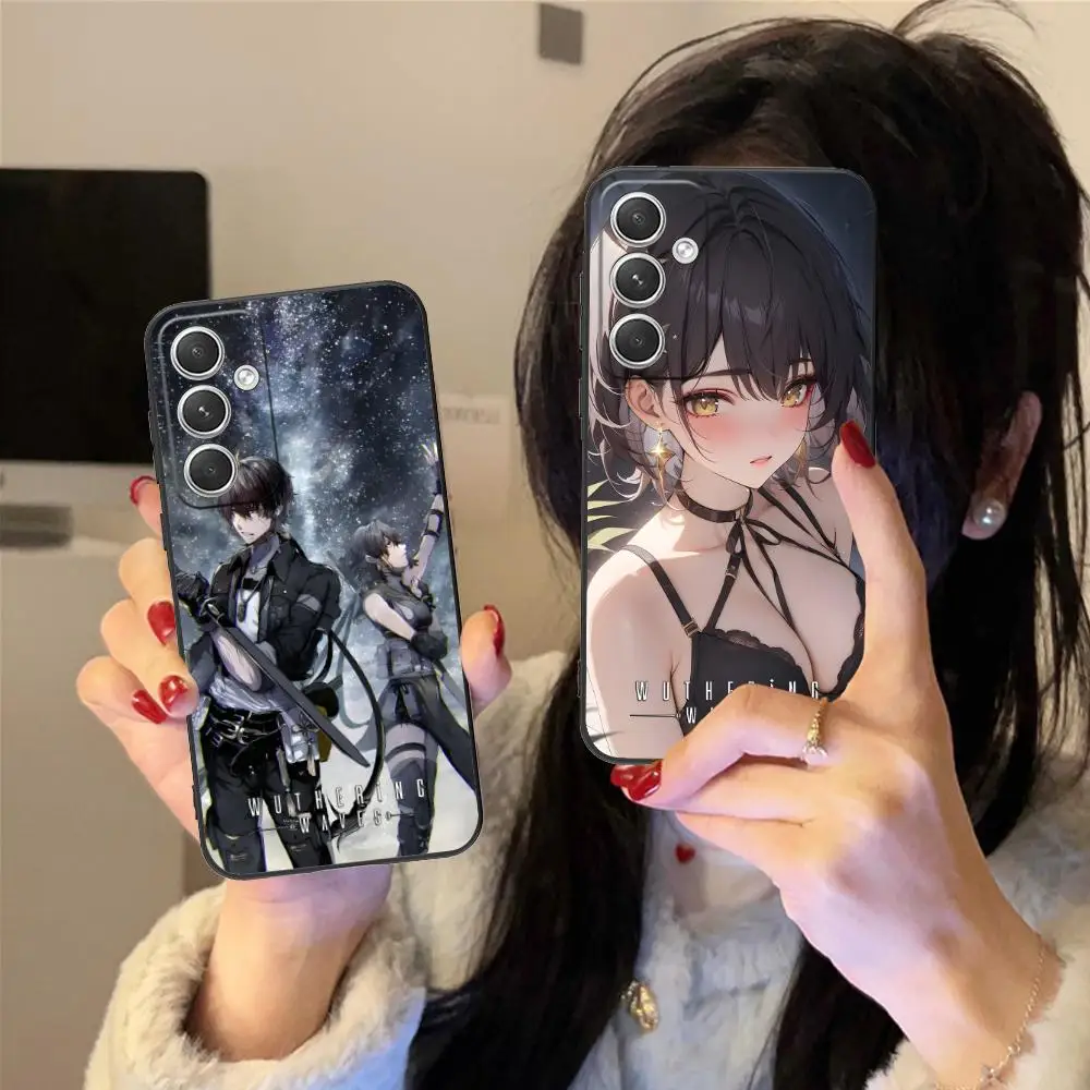 

Чехол для мобильного телефона Wuthering Waves Rover для Samsung Galaxy S25 S24 S23 S22 S21 S20 Note20 Plus FE Ultra Color Cover Pretty