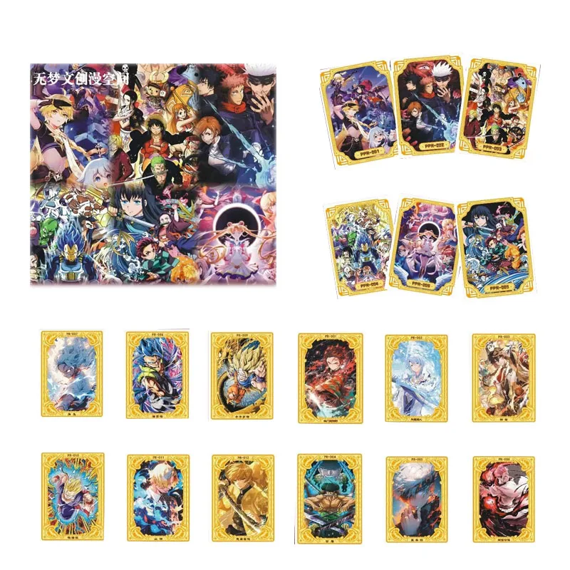 

Mixed Animation Collection Card Metal One Piece Demon Bleach Ssr Pr Box Rainbow Gifts Colorful Comics Playing Anime Acg