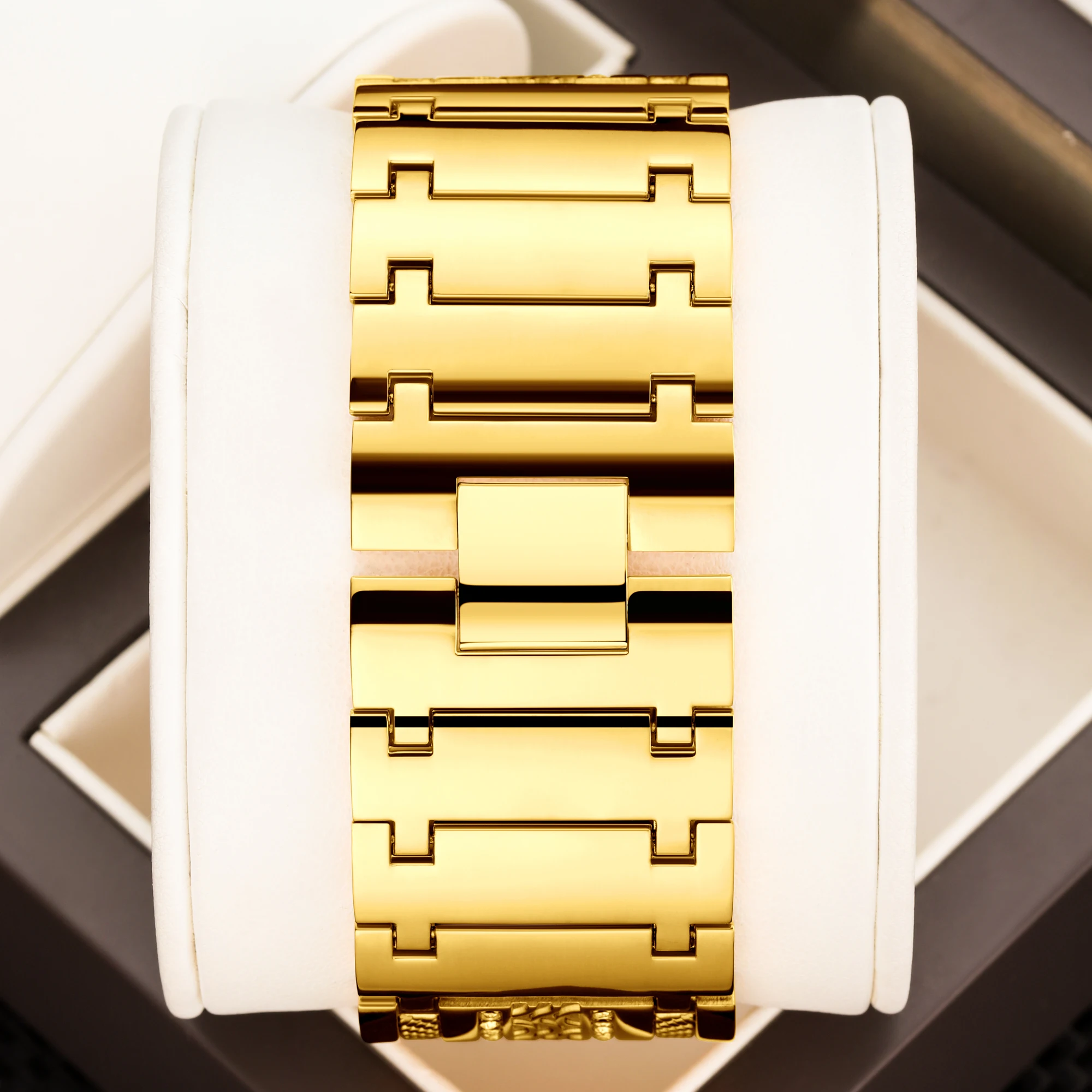 

YaLaLuSi Luxury Bling Square Diamond Women Watch YaLaLuSi Sparkling Rhinestone Inlaid Wave Engraved Bracelet Two-Tone Silver Gold Dial Elegant Ladies Dress Quartz Watch Gift for Her Birthday