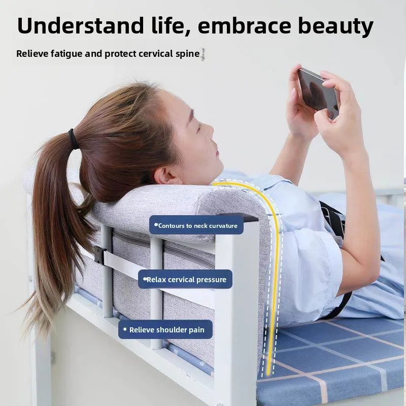 Detachable Washing Bedside Pillow Soft Covered with Sponge Hook Type Student Dormitory Bed Anti-Collision Pillow Back Support